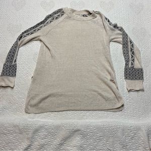 Madewell Patterned Sleeve Sweater (XS)